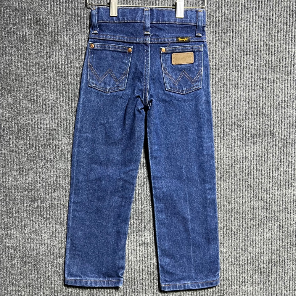 Wrangler Jeans Kids 5 Slim Blue Denim Cowboy Western 13MWZJP Adjustable‎ Waist